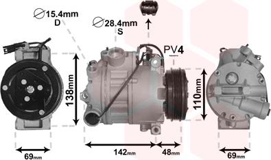 Van Wezel 0600K443 - Компресор, кондиціонер avtolavka.club