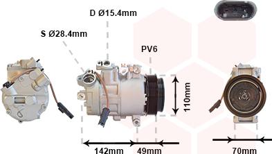 Van Wezel 0600K411 - Компресор, кондиціонер avtolavka.club