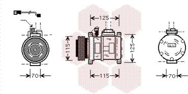 Van Wezel 0600K066 - Компресор, кондиціонер avtolavka.club