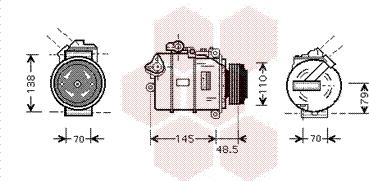 Van Wezel 0600K332 - Компресор, кондиціонер avtolavka.club