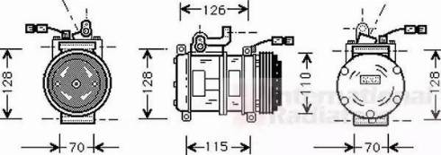 Van Wezel 0600K231 - Компресор, кондиціонер avtolavka.club