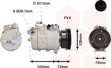 Van Wezel 0600K226 - Компресор, кондиціонер avtolavka.club