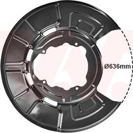 Van Wezel 0687373 - Відбивач, диск гальмівного механізму avtolavka.club