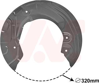 Van Wezel 0627371 - Відбивач, диск гальмівного механізму avtolavka.club