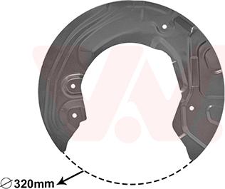 Van Wezel 0627372 - Відбивач, диск гальмівного механізму avtolavka.club