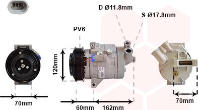 Van Wezel 0800K052 - Компресор, кондиціонер avtolavka.club