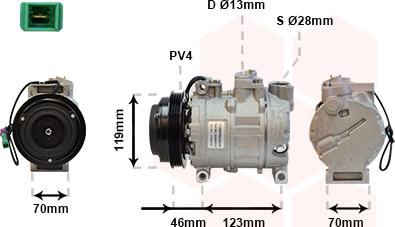 Van Wezel 0300K015 - Компресор, кондиціонер avtolavka.club