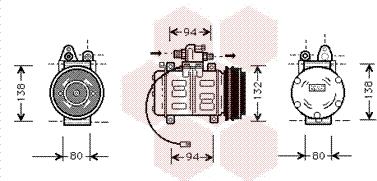 Van Wezel 0300K180 - Компресор, кондиціонер avtolavka.club