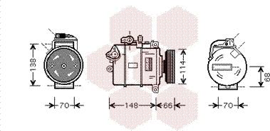 Van Wezel 0300K282 - Компресор, кондиціонер avtolavka.club