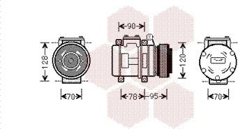 Van Wezel 0200K028 - Компресор, кондиціонер avtolavka.club