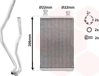 Van Wezel 07006145 - Теплообмінник, опалення салону avtolavka.club