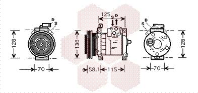 Van Wezel 0700K094 - Компресор, кондиціонер avtolavka.club