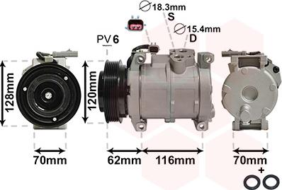 Van Wezel 0700K109 - Компресор, кондиціонер avtolavka.club