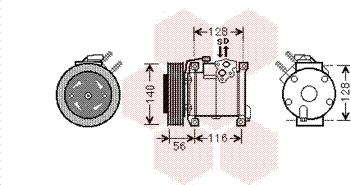 Van Wezel 0700K108 - Компресор, кондиціонер avtolavka.club