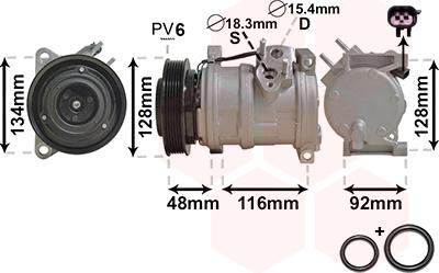 Van Wezel 0700K102 - Компресор, кондиціонер avtolavka.club