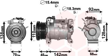 Van Wezel 0700K128 - Компресор, кондиціонер avtolavka.club