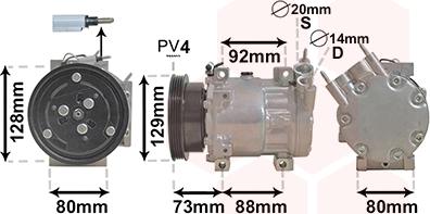 Van Wezel 1501K705 - Компресор, кондиціонер avtolavka.club