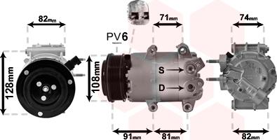 Van Wezel 1800K498 - Компресор, кондиціонер avtolavka.club