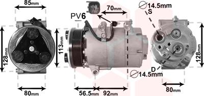 Van Wezel 1800K497 - Компресор, кондиціонер avtolavka.club