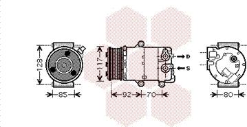 Van Wezel 1800K415 - Компресор, кондиціонер avtolavka.club