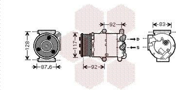 Van Wezel 1800K430 - Компресор, кондиціонер avtolavka.club