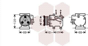 Van Wezel 1800K437 - Компресор, кондиціонер avtolavka.club