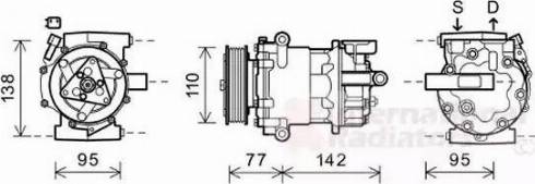 Van Wezel 1800K470 - Компресор, кондиціонер avtolavka.club