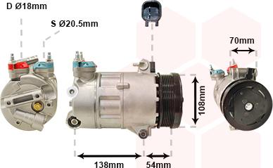 Van Wezel 1800K478 - Компресор, кондиціонер avtolavka.club