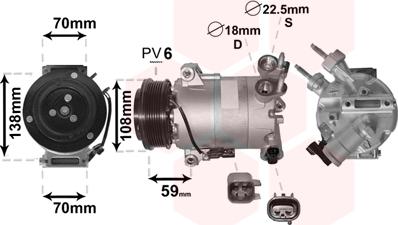 Van Wezel 1800K586 - Компресор, кондиціонер avtolavka.club