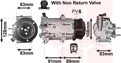 Van Wezel 1800K588 - Компресор, кондиціонер avtolavka.club