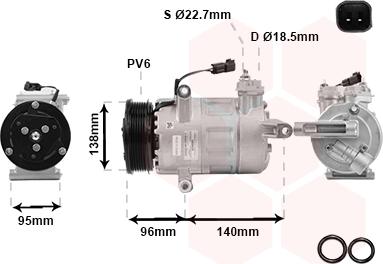 Van Wezel 1800K635 - Компресор, кондиціонер avtolavka.club