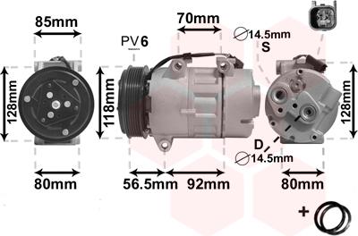 Van Wezel 1800K394 - Компресор, кондиціонер avtolavka.club