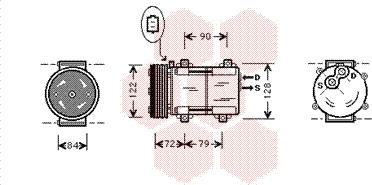 Van Wezel 1800K351 - Компресор, кондиціонер avtolavka.club