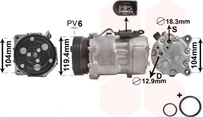 Van Wezel 1800K321 - Компресор, кондиціонер avtolavka.club