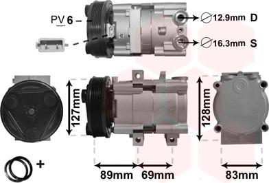 Van Wezel 1800K322 - Компресор, кондиціонер avtolavka.club