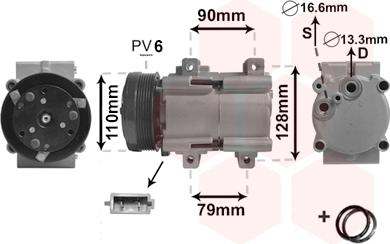 Van Wezel 1800K284 - Компресор, кондиціонер avtolavka.club