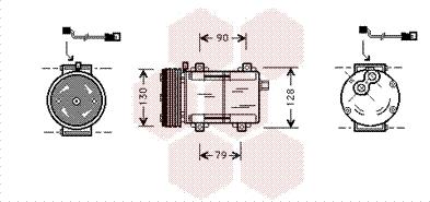 Van Wezel 1800K280 - Компресор, кондиціонер avtolavka.club