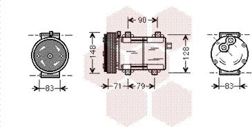 Van Wezel 1800K279 - Компресор, кондиціонер avtolavka.club