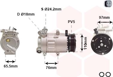 Van Wezel 1801K001 - Компресор, кондиціонер avtolavka.club