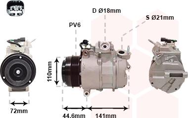 Van Wezel 1801K719 - Компресор, кондиціонер avtolavka.club