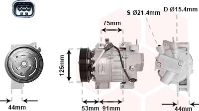 Van Wezel 1300K335 - Компресор, кондиціонер avtolavka.club