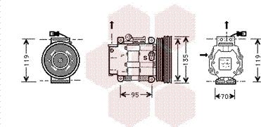 Van Wezel 1700K041 - Компресор, кондиціонер avtolavka.club