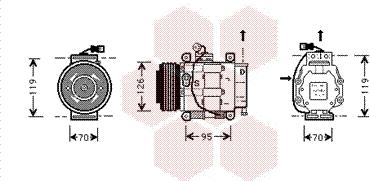 Van Wezel 1700K042 - Компресор, кондиціонер avtolavka.club