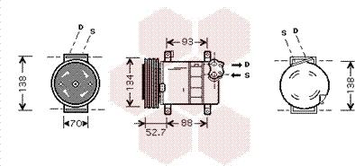 Van Wezel 1700K088 - Компресор, кондиціонер avtolavka.club