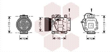 Van Wezel 1700K036 - Компресор, кондиціонер avtolavka.club