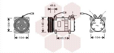 Van Wezel 1700K373 - Компресор, кондиціонер avtolavka.club