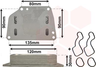 Van Wezel 17013705 - Масляний радіатор, рухове масло avtolavka.club