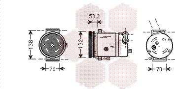 Van Wezel 8100K018 - Компресор, кондиціонер avtolavka.club