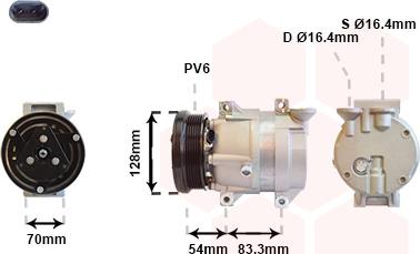 Van Wezel 8100K071 - Компресор, кондиціонер avtolavka.club