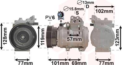 Van Wezel 8300K146 - Компресор, кондиціонер avtolavka.club